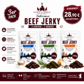 Beef Jerky Probierbox 3 × 100 g | Sea Salt, Rosmary Thymian & Pepper Onion | Worch & Worch Worch & Worch
