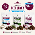 Beef Jerky Probierbox 34 g – Sea Salt, Pepper Onion, Rosmaryn Thymian