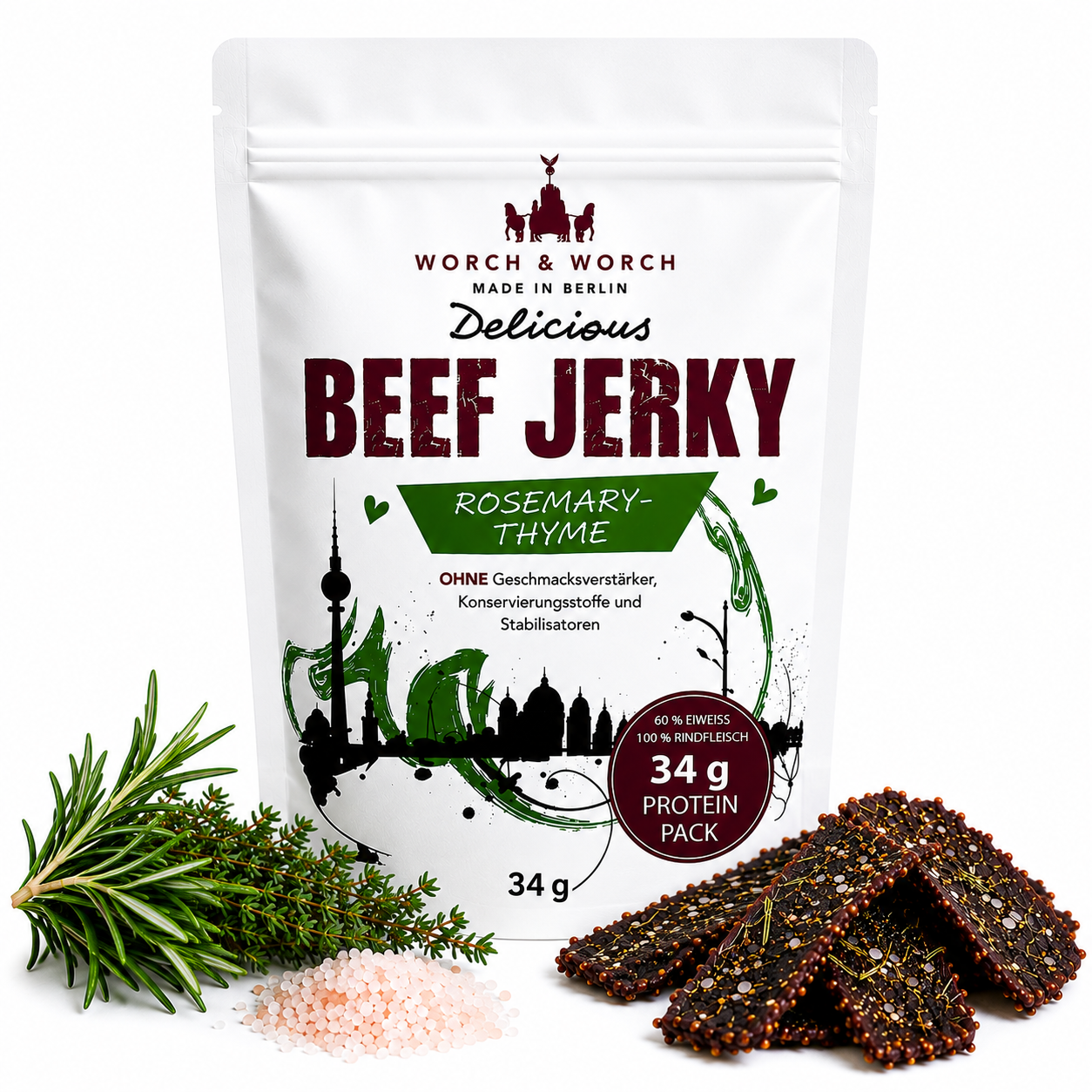 Rosemary Thyme Beef Jerky 34 g