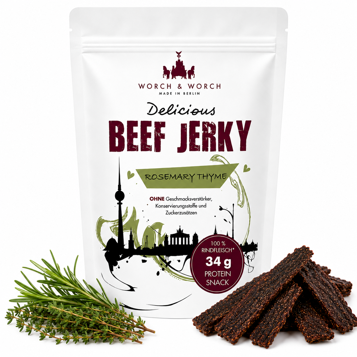 Rosmaryn Thymian Beef Jerky 34 g