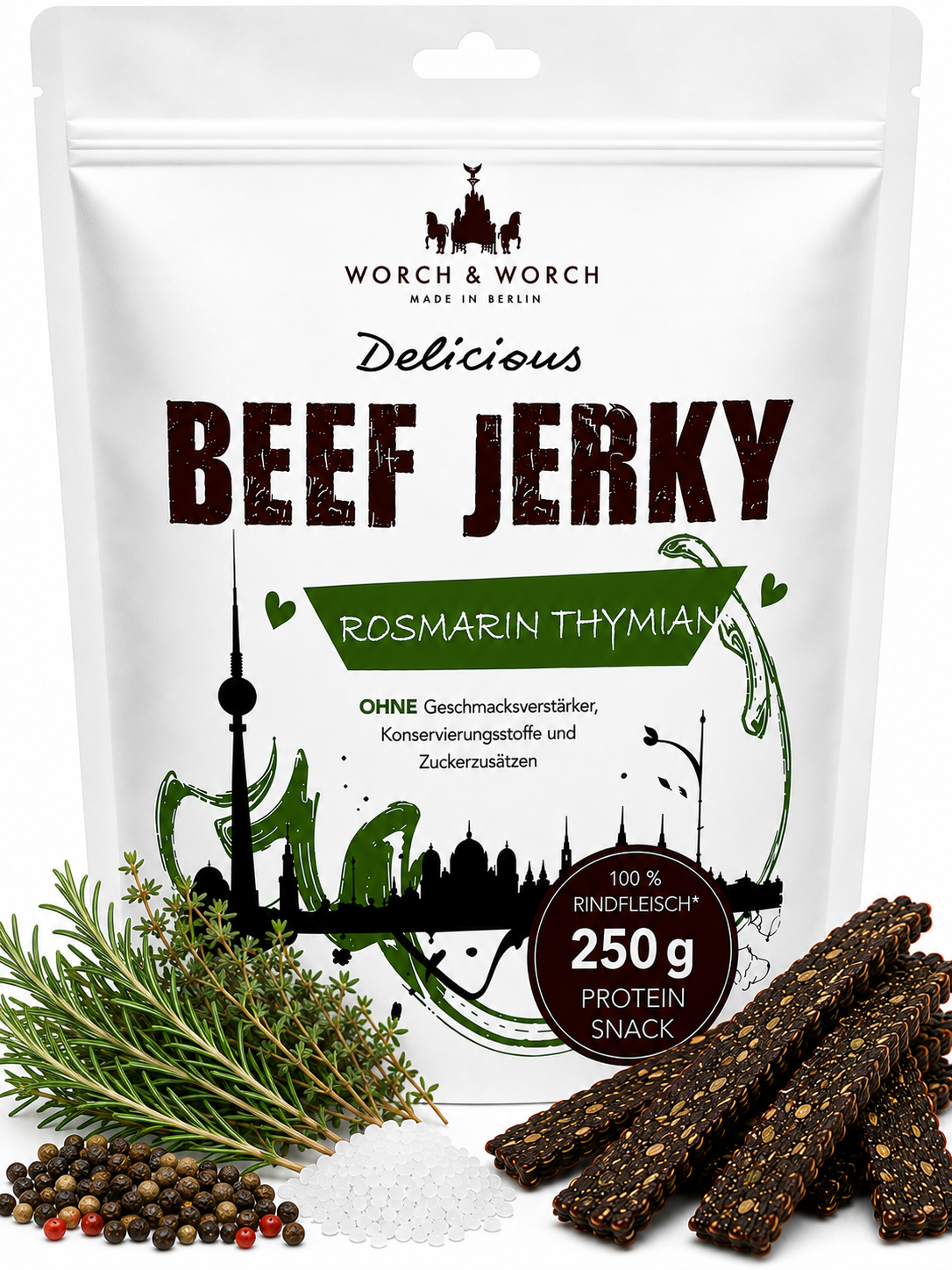 Rosemaryn Thymian Beef Jerky 250 g