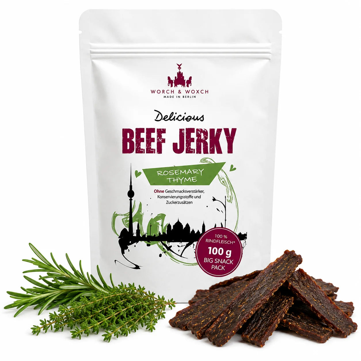 Rosmaryn Thymian Beef Jerky  100 g